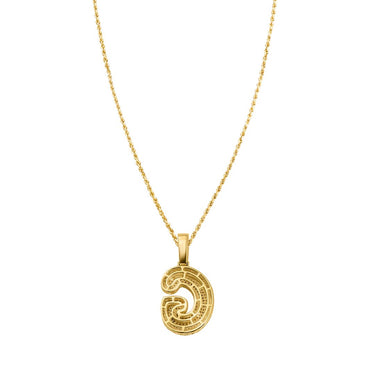 yellow Diamond Letter G Pendant in 10k Yellow Gold 0.36 ctw